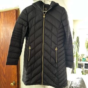 Michael Kors Black Quilted Puffer Coat